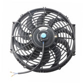 12" Universal Slim Fan Pull/Push Electric Radiator Cooling 12V w/ Mount Kit